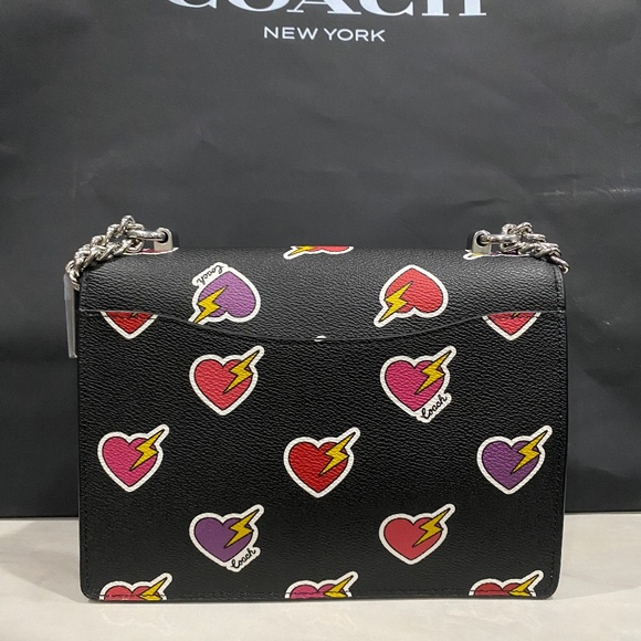 Coach Klare Crossbody Bag With Heart Bolt Print - Picture 12 of 13